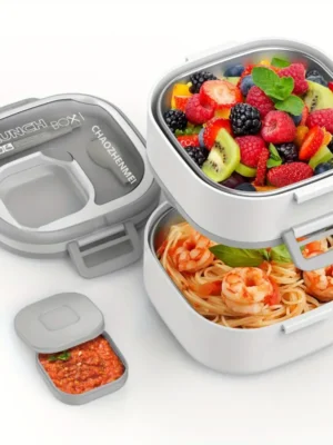 2 Stainless Steel Tier Bento Box