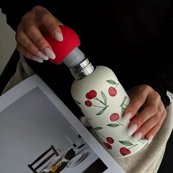 Watercolor Cherry Insulated Stainless Steel Water Bottle