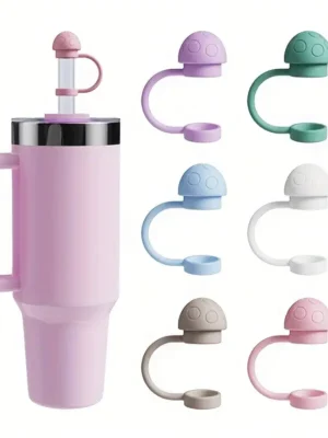 6pcs Silicone Straw Caps for Tumblers